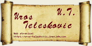 Uroš Telesković vizit kartica